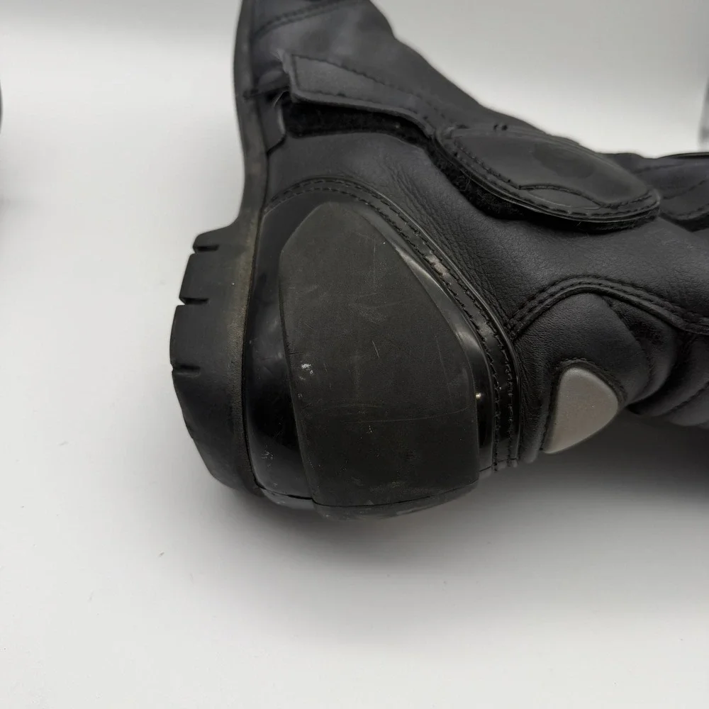 Sidi Motorcycle Boots Mens 8.5 Black Leather Racing Sport Bike Touring